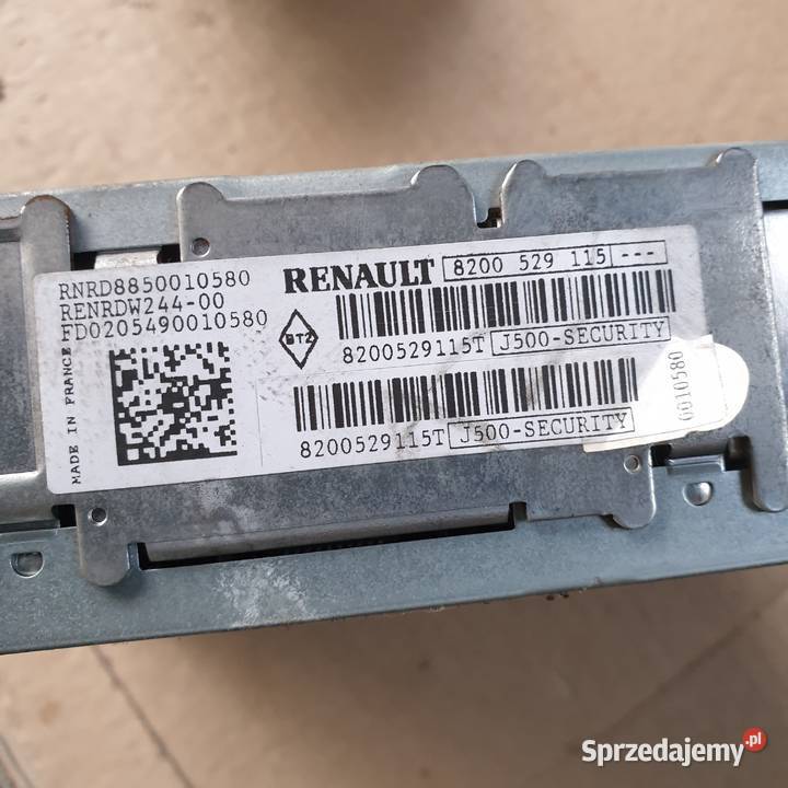 RENAULT MODUS I RADIO CD 8200529115 T osobowe Pozostałe