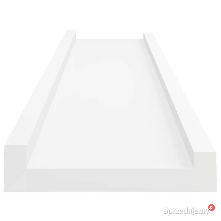 Półki ścienne na zdjęcia 2 białe 60x9x3 MDF