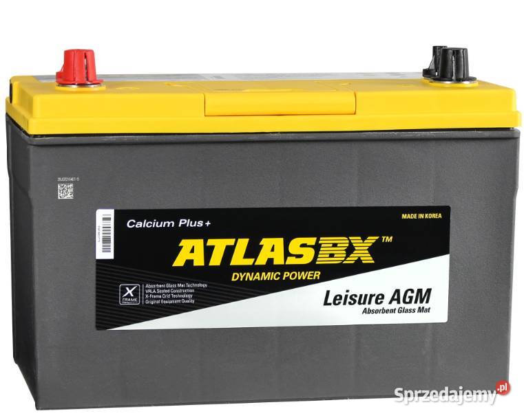 Akumulator 100Ah 1000A ATLAS AGM BX Dynamic pomorskie Kościerzyna