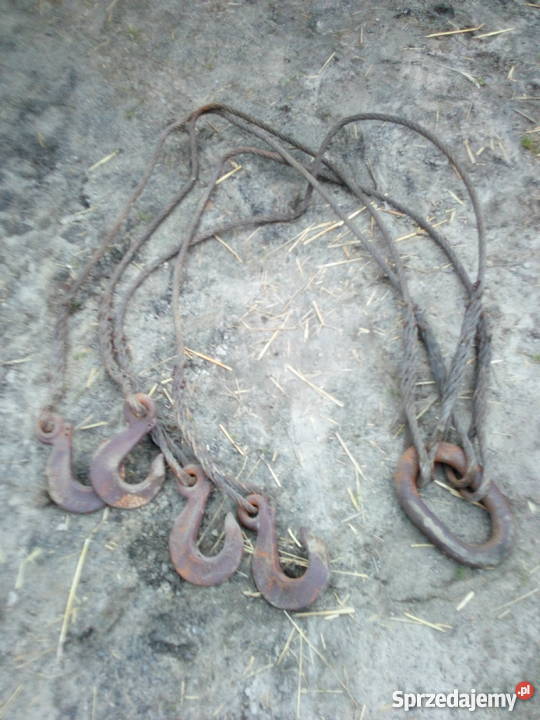 Sprzedam mocne zawiesie stalowe z hakami Bochnia