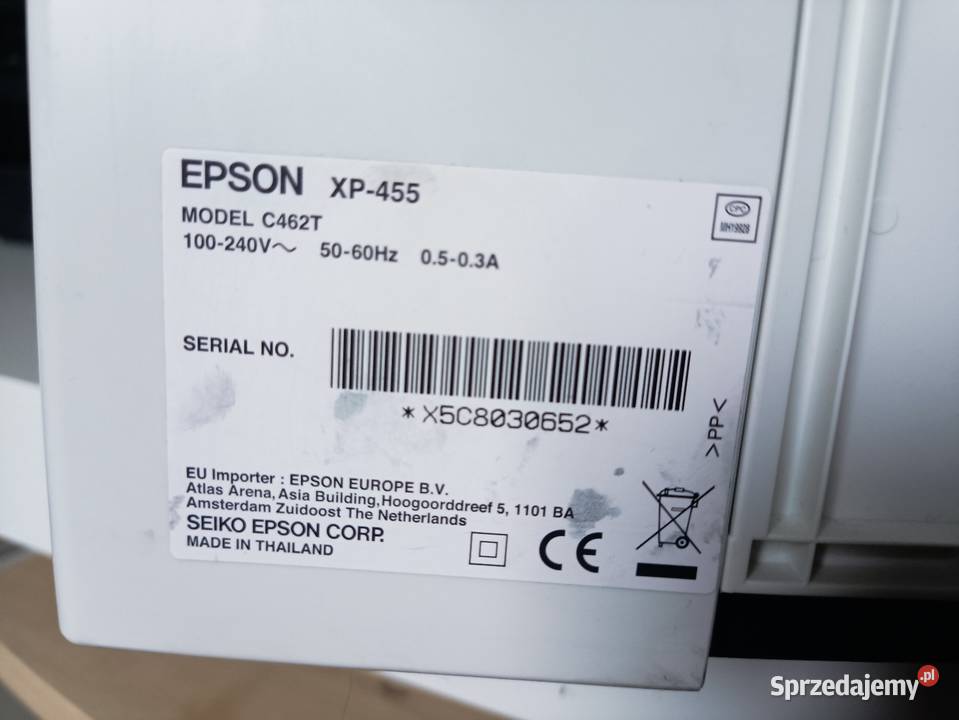 Drukarka atramentowa epson xp455 używana sprawna łódzkie Wilamów-Parcela
