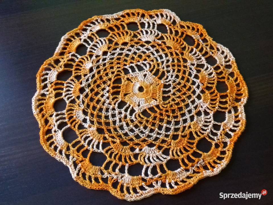 Serwetka cieniowana pomarańczowa o śr 27 bawełna Serwety i serwetki Zabrze sprzedam