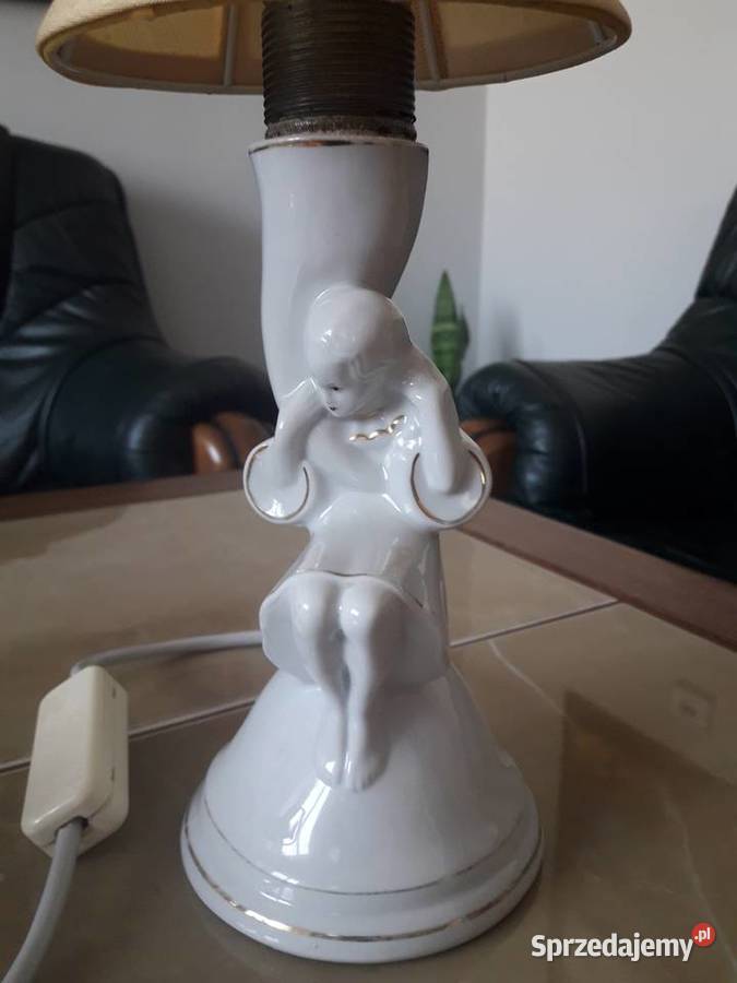 Ćmielów lampka porcelanowa róg obfitości Józef Janów Lubelski