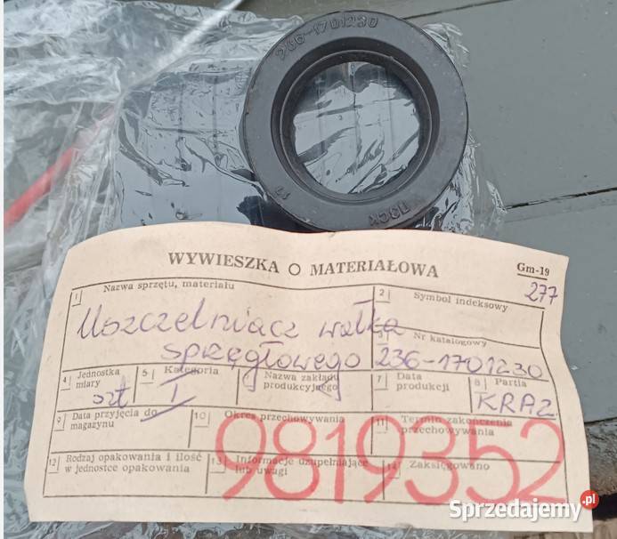 USZCZELNIACZ WAŁKA SPRZĘGŁOWEGO DO SAMOCHODU Kołobrzeg