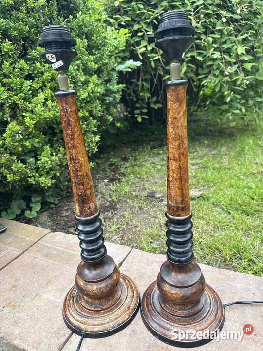 Dwie mosiężne designerskie podstawy do lamp made