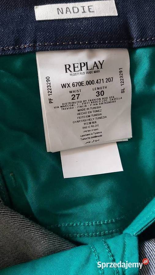 Spodnie REPLAY damskie dżinsowe W27 L30 ML Lublin