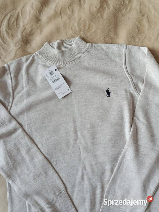 Sweter bawełniany Ralph Lauren regular fit jasny Białystok