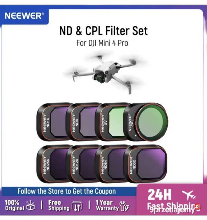 Zestaw soczewek filtrów Neewer ND DJi mini 4 pro Łódź sprzedam