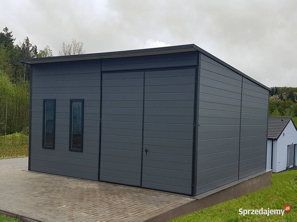 Garaż ocieplany z płyty warstwowej 66m grafit małopolskie sprzedam