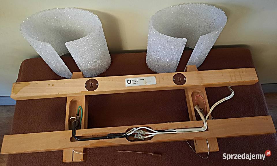 Kinkiet 2 x E 14 typ 12 Polam Piła z lat PRL wielkopolskie