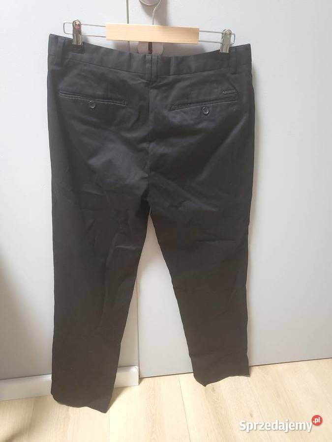 Spodnie męskie czarne prosty krój 48 Warszawa sprzedam