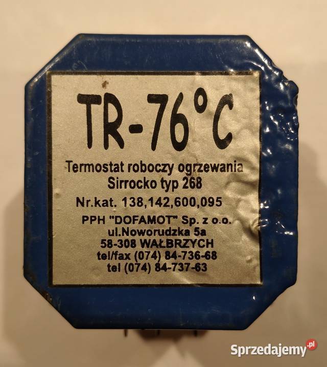 Termostat roboczy ogrzewania Sirrocko typ 268 Reda