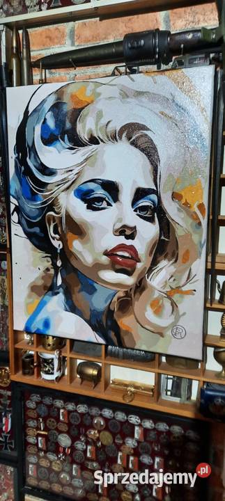 Obraz akryl sygnowany 20 Lady Gaga Warszawa