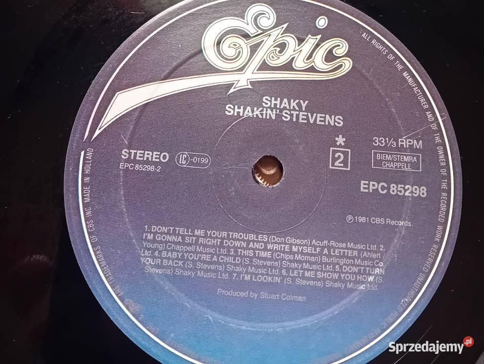 LP Shaky Shakin Stevens EpicCBS Rec 1981 r Koźminek