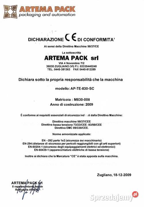 Automatyczna linia do pakowania owijarka Produkcja Wadowice