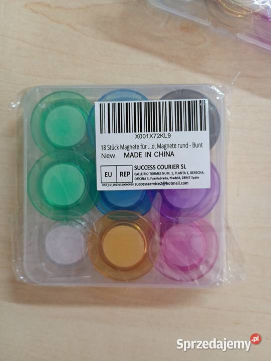 Magnesy biurowe okrągłe kolorowe x5 opakowań Przysucha
