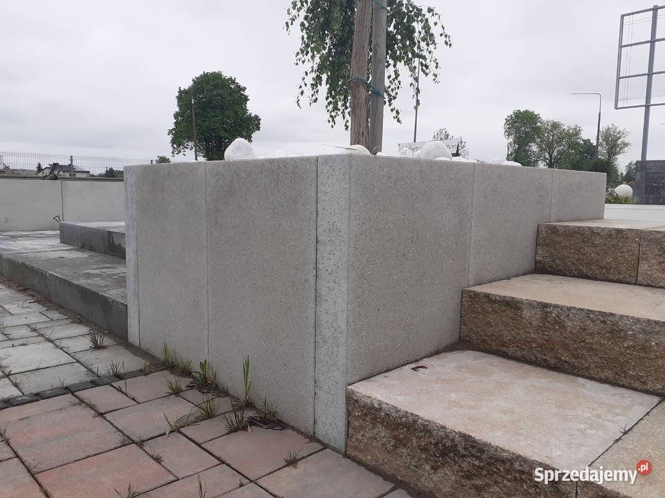 Blok Venetto Palisada Mur oporowy 125x45 Biały Wielogóra