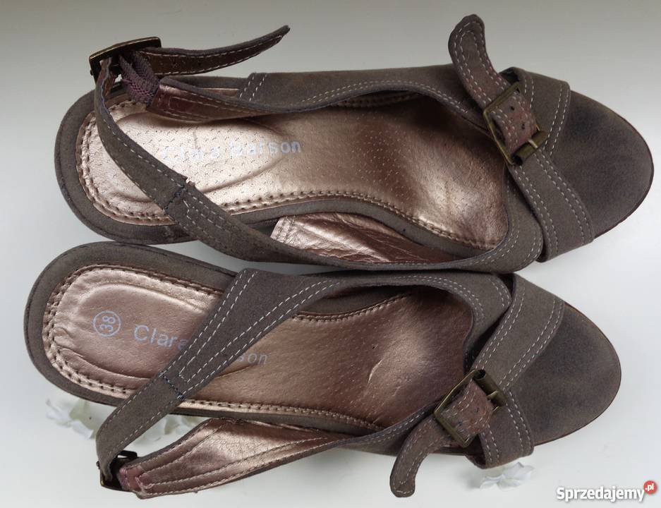 Sandały rozmiar 38 na korkowym koturnie wys 95 Inna marka Warszawa sprzedam