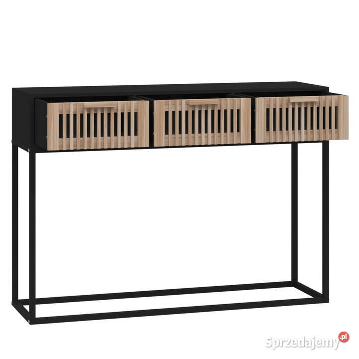 Stolik konsolowy czarny 105x30x75 WM352107 Warszawa sprzedam