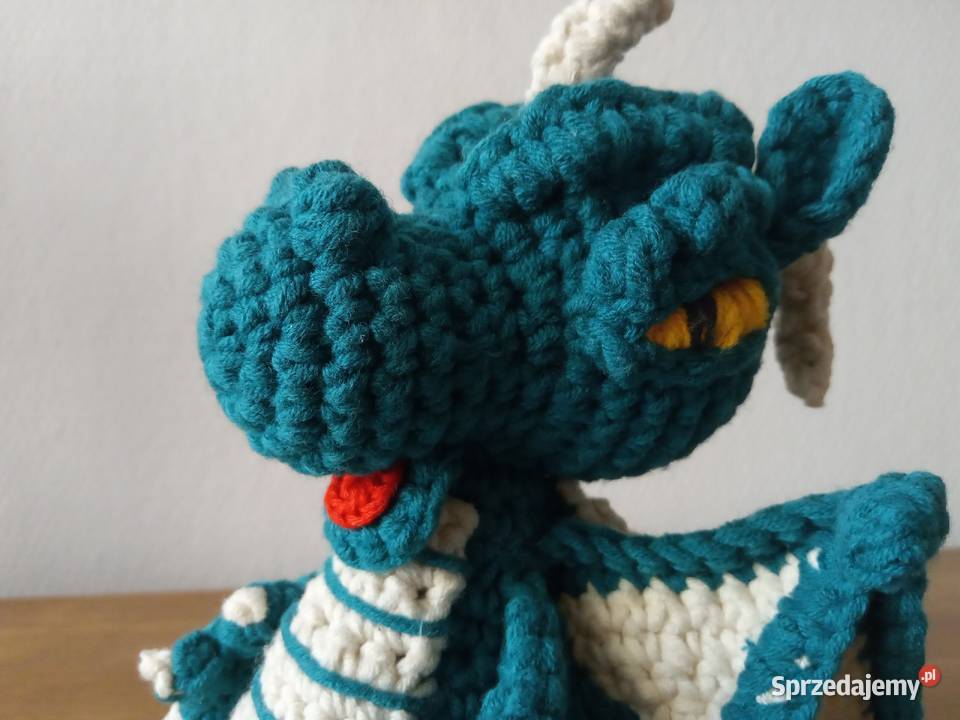 Smok maskotka amigurumi szydełko handmade Wrocław