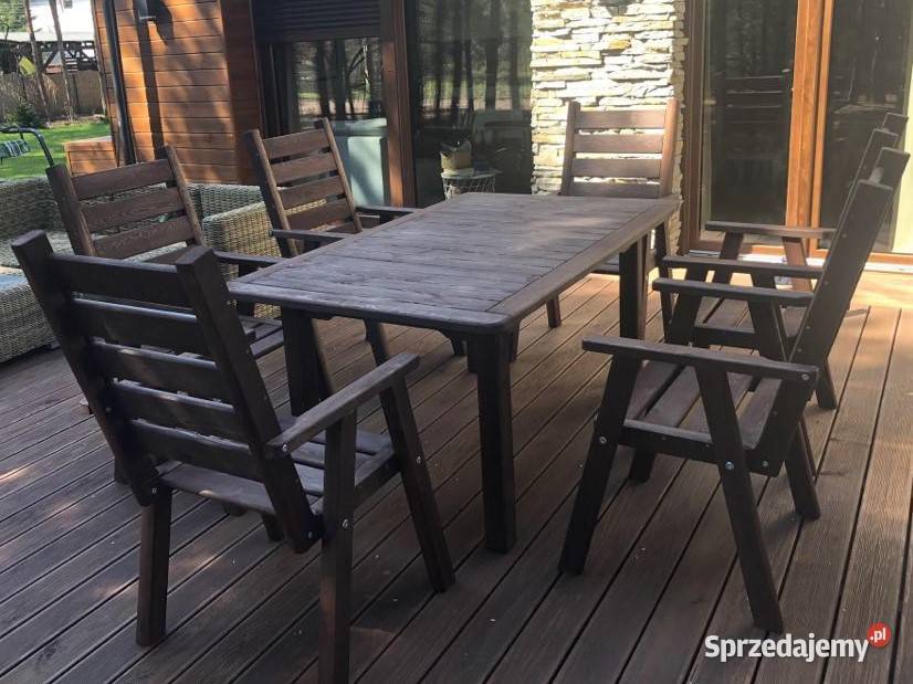 Zestaw meble ogrodowe drewniane tarasowe typ L Kalety sprzedam