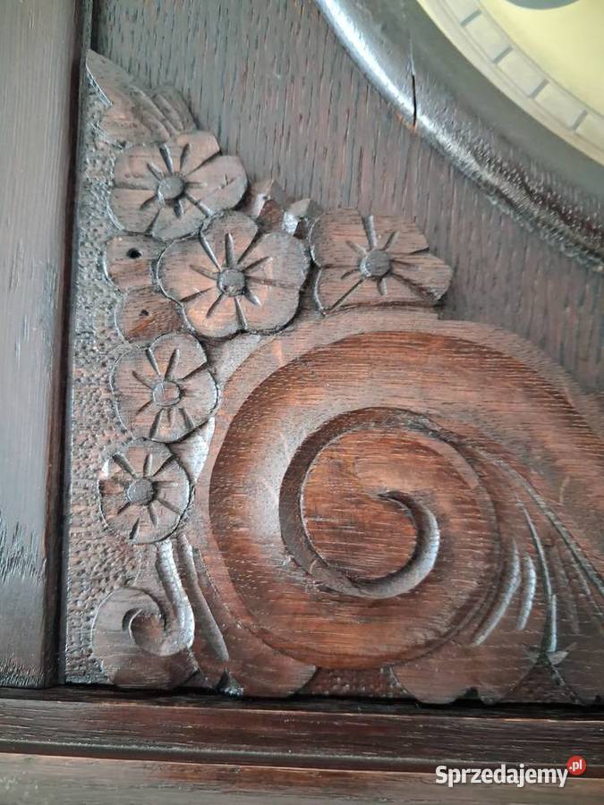 Zegar stojący podłogowy dębowy zabytkowy wysoki Ożarów Mazowiecki