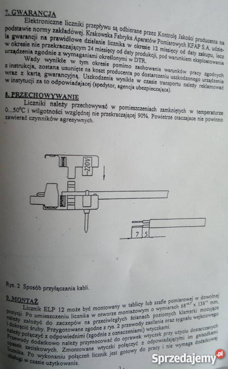 Elektroniczny licznik przepływu ELP 12 śląskie Dąbrowa Górnicza sprzedam