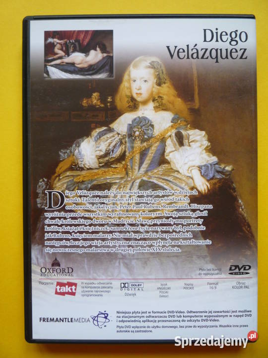 Diego Velazquez NOWY Film DVD Wielka Kolekcja pełne Szczecin