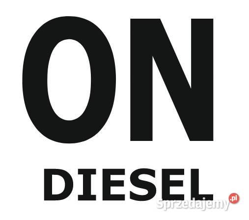 Napis naklejka ON DIESEL czarna bez tła z folią Biuro Kamionna