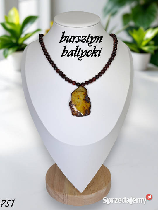 Korale z bursztynu bursztyn bałtycki baroczek mazowieckie Warszawa
