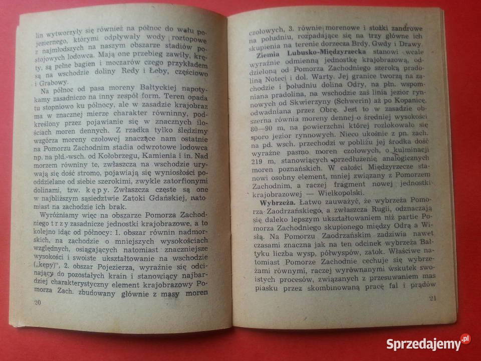 407 Zarys Geografii Fizycznej Pomorza Antykwariat zachodniopomorskie Szczecin