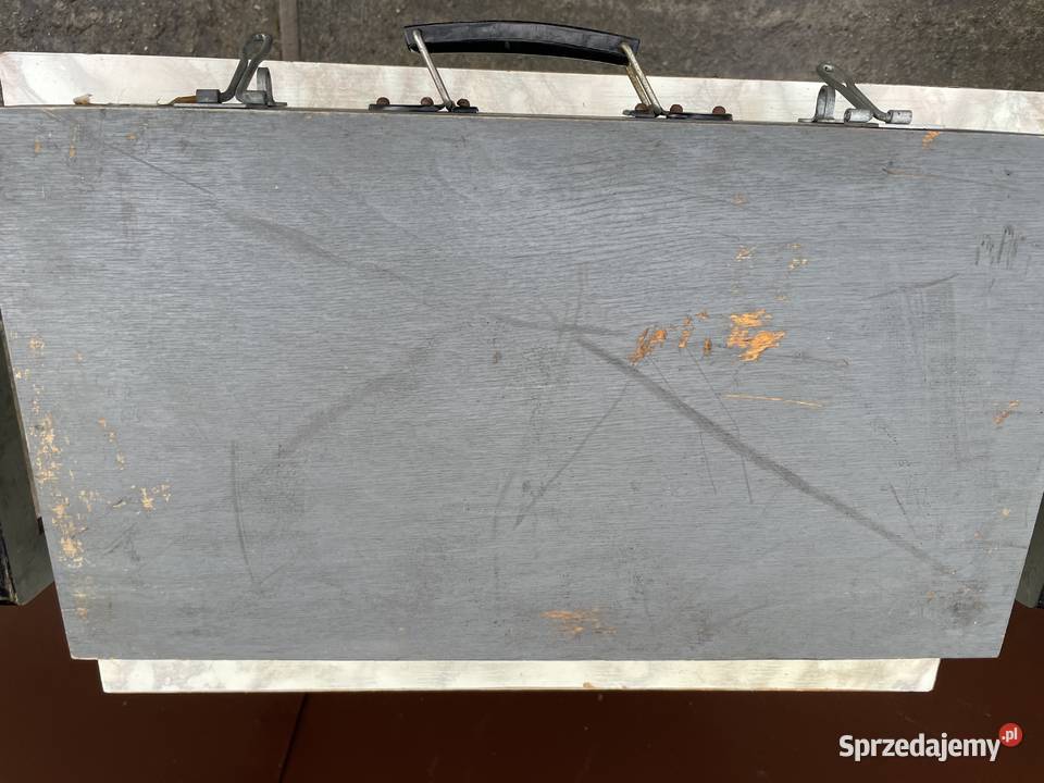 drewniana skrzynkawalizka na wiertarkę PRL Pruszcz Gdański