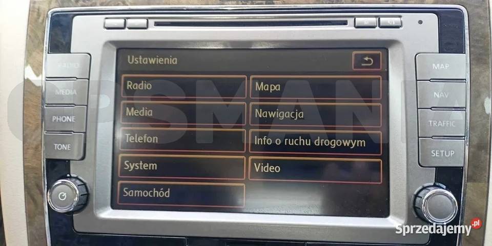 Polskie menu polski lektor mapa Volkswagen VW Łódź