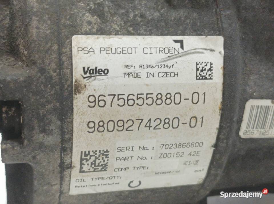 SPRĘŻARKA KLIMATYZACJI 9675655880 9809274280 16 świętokrzyskie