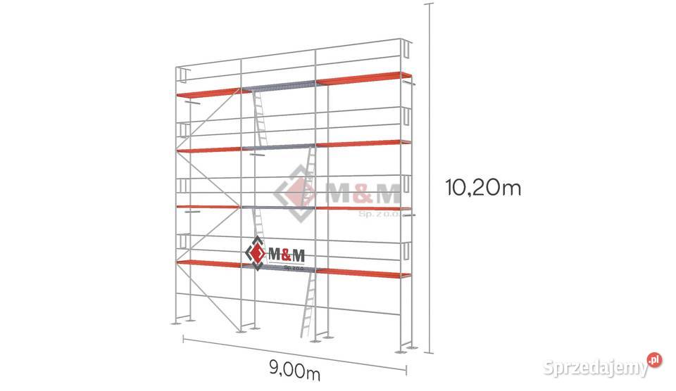 Rusztowanie elewacyjne 918m2 Używane 9 x102 m Stare Siołkowice