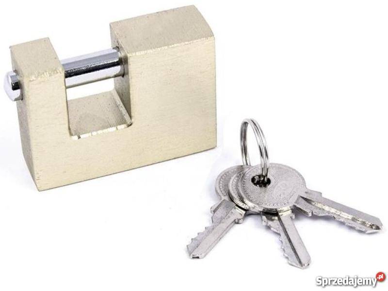 Kłódka trzpieniowa Mosiężna SZTABOWA MOCNA 60mm Rzeszotary