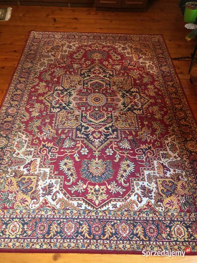 Duży dywan PRL vintage oryginał 1984 Weltom Kalwaria Zebrzydowska