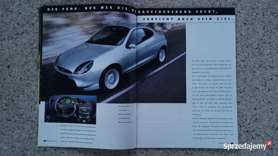 FORD Aktuell Paleta modeli Modellpalette 1998 hobby, kolekcjonerstwo Poradniki, albumy i reportaże Bytom
