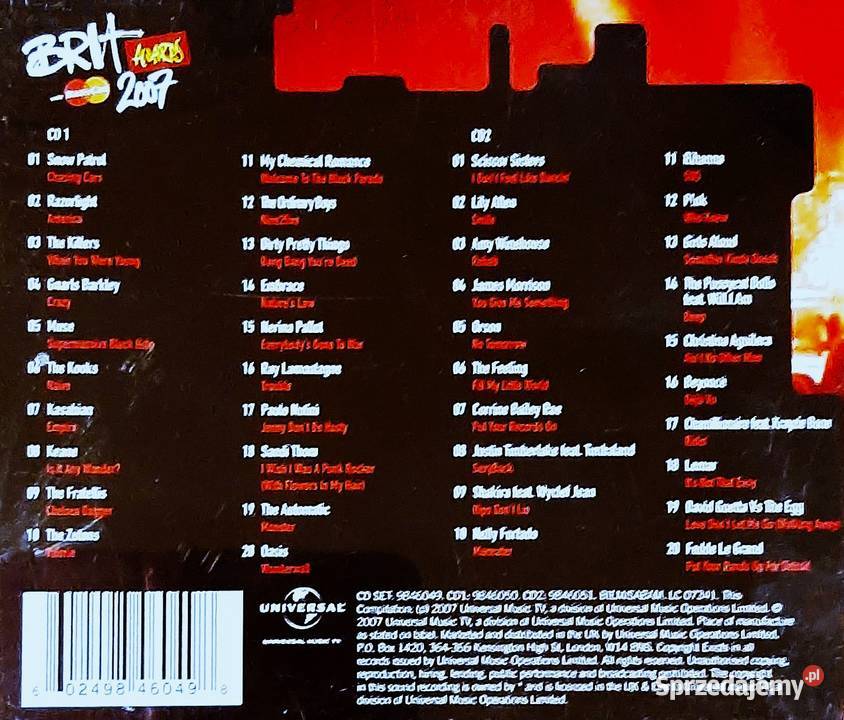 Składankę DISCO 2XCD Brits Hits The Album Of Tomaszów Mazowiecki sprzedam