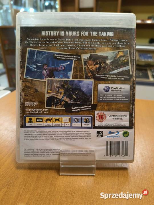 Gra 3 Uncharted 2 Among Thieves Komplet z Sony Playstation 3 Gry na konsole Elbląg sprzedam