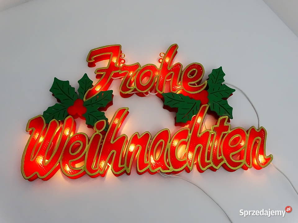 Dekoracja okienna Frohe Weihnachten Konst Smide Biłgoraj