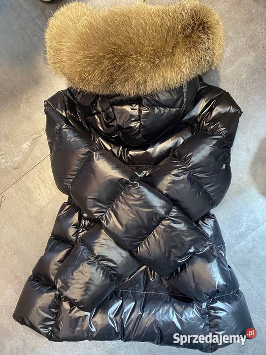 Nowa kurtka damska Moncler zimowa puchowa czarna Kaptur