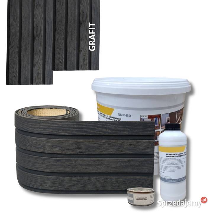 Lamel Elewacyjny 1m2 Pełny Zestaw Grafit Opole