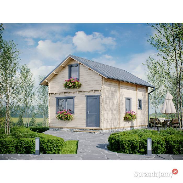 Drewniany domek całoroczny Jan II zabudowany 65