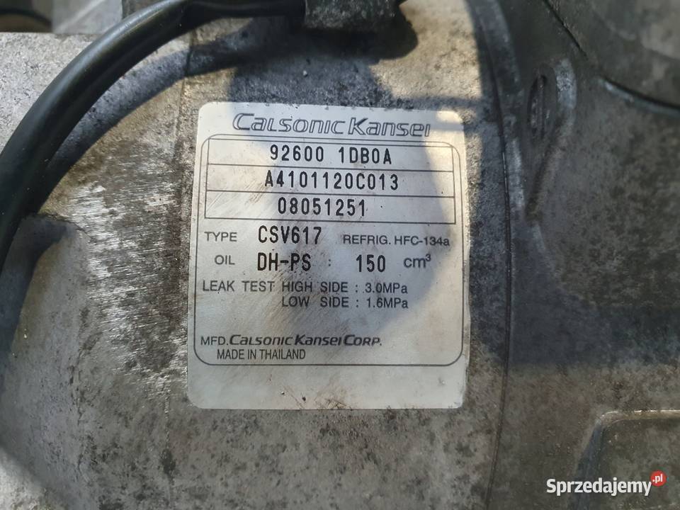 SPRĘŻARKA KLIMATYZACJI Nissan Qashqai 20 16V Rudka