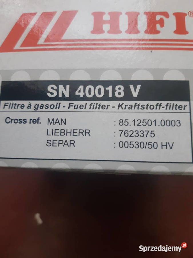 Filtr paliwa SN40018V MAN CASE HOLAND TATRA Koronowo