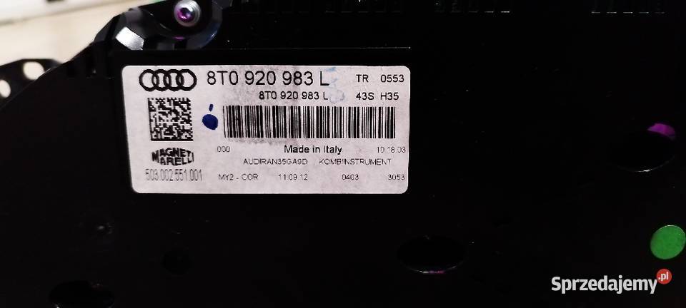 Licznik Audi A5lift benzynakolor fis menu Radlin