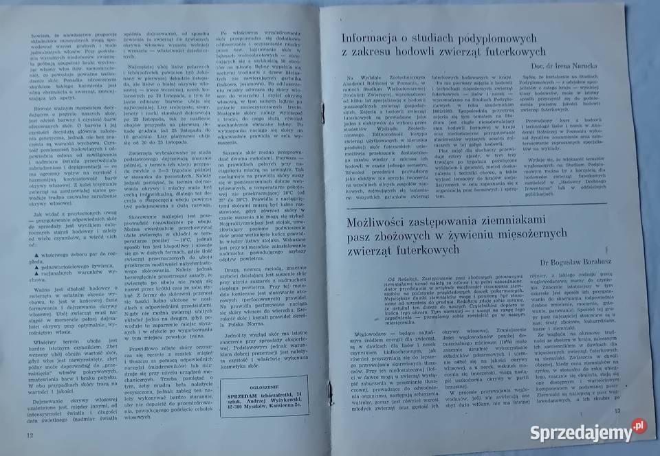 Hodowca Drobnego Inwentarza 11 1983 r Antykwariat Koźminek sprzedam
