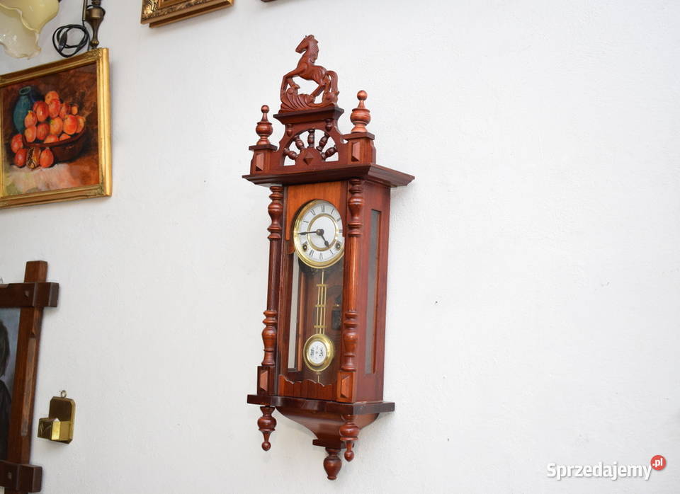 Zegar wiszący sprawny z koniem wysyłam dolnośląskie Świdnica