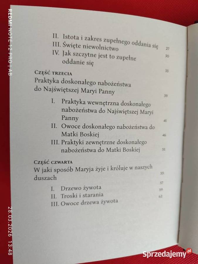 Tajemnica Maryi Najświętsza Eucharystia Grignion śląskie Katowice sprzedam
